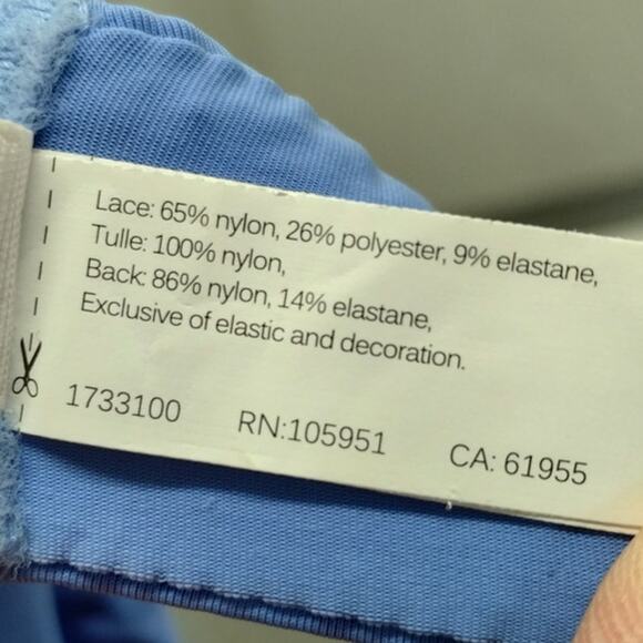 Skarlett Blue Size 32B Minx Lace Unlined Balconette Underwire Bra NWT - Picture 6 of 8